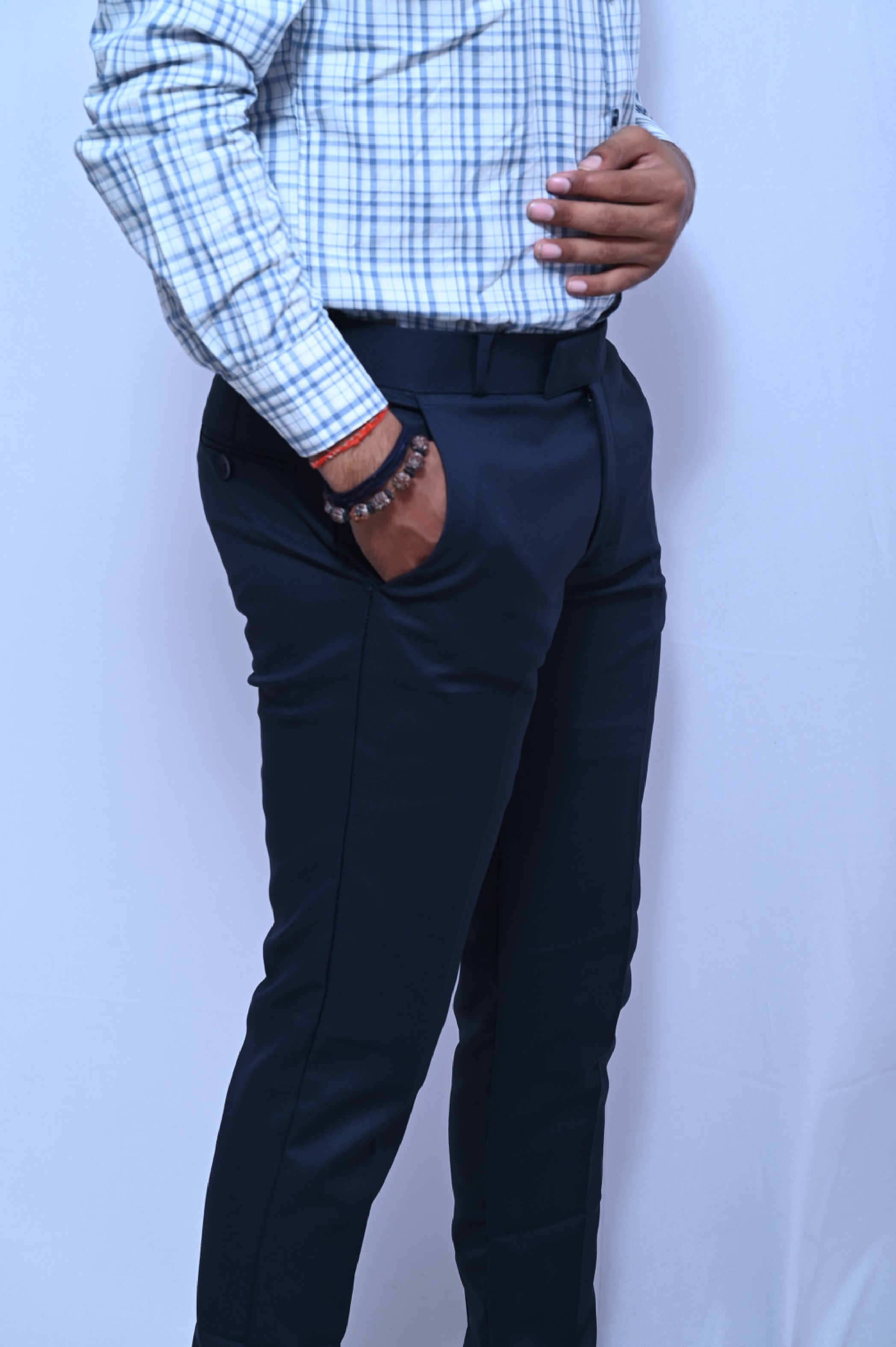 Men’s Smart Casual Check Shirt & Trouser Look
