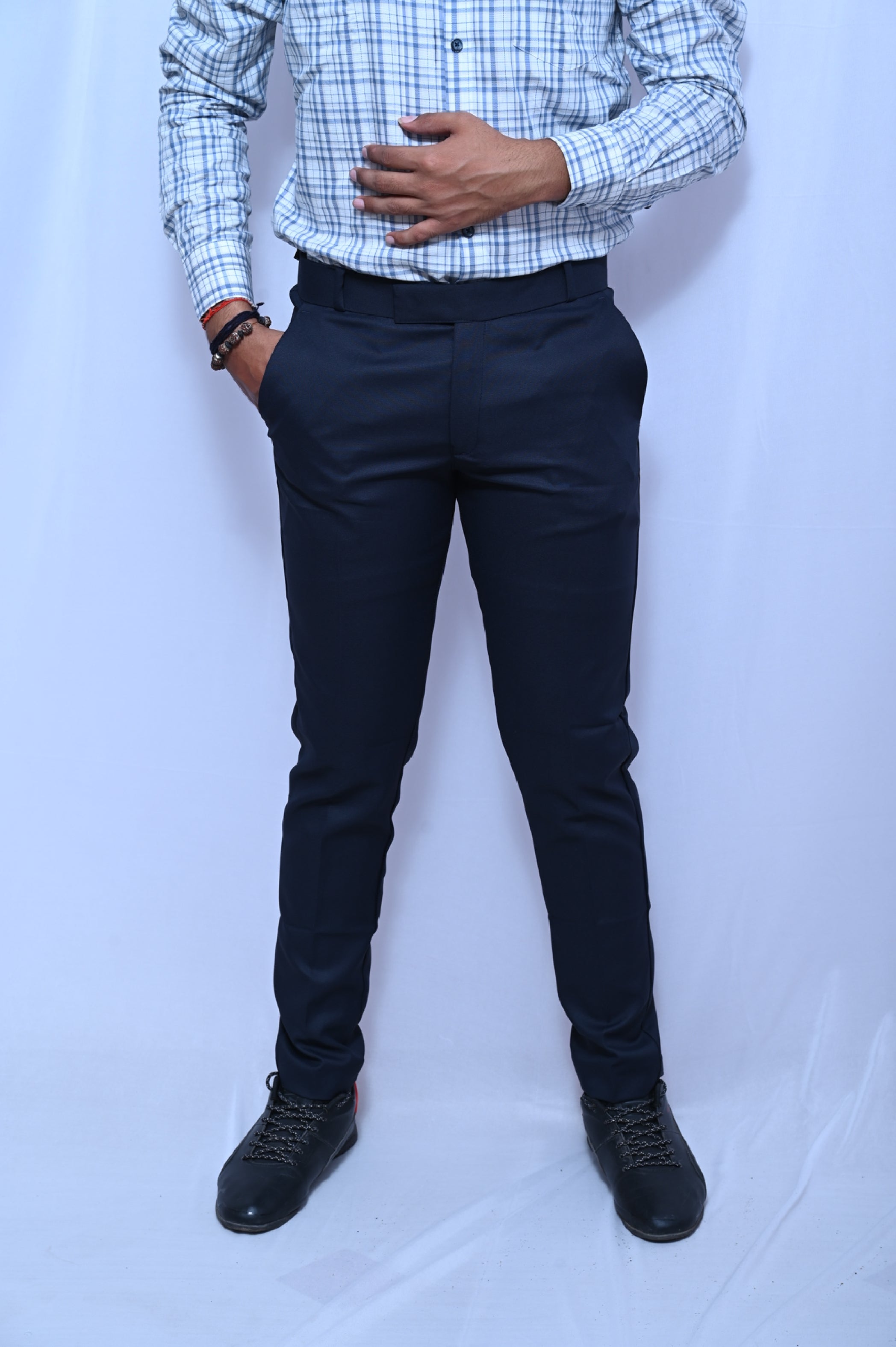 Men’s Smart Casual Check Shirt & Trouser Look