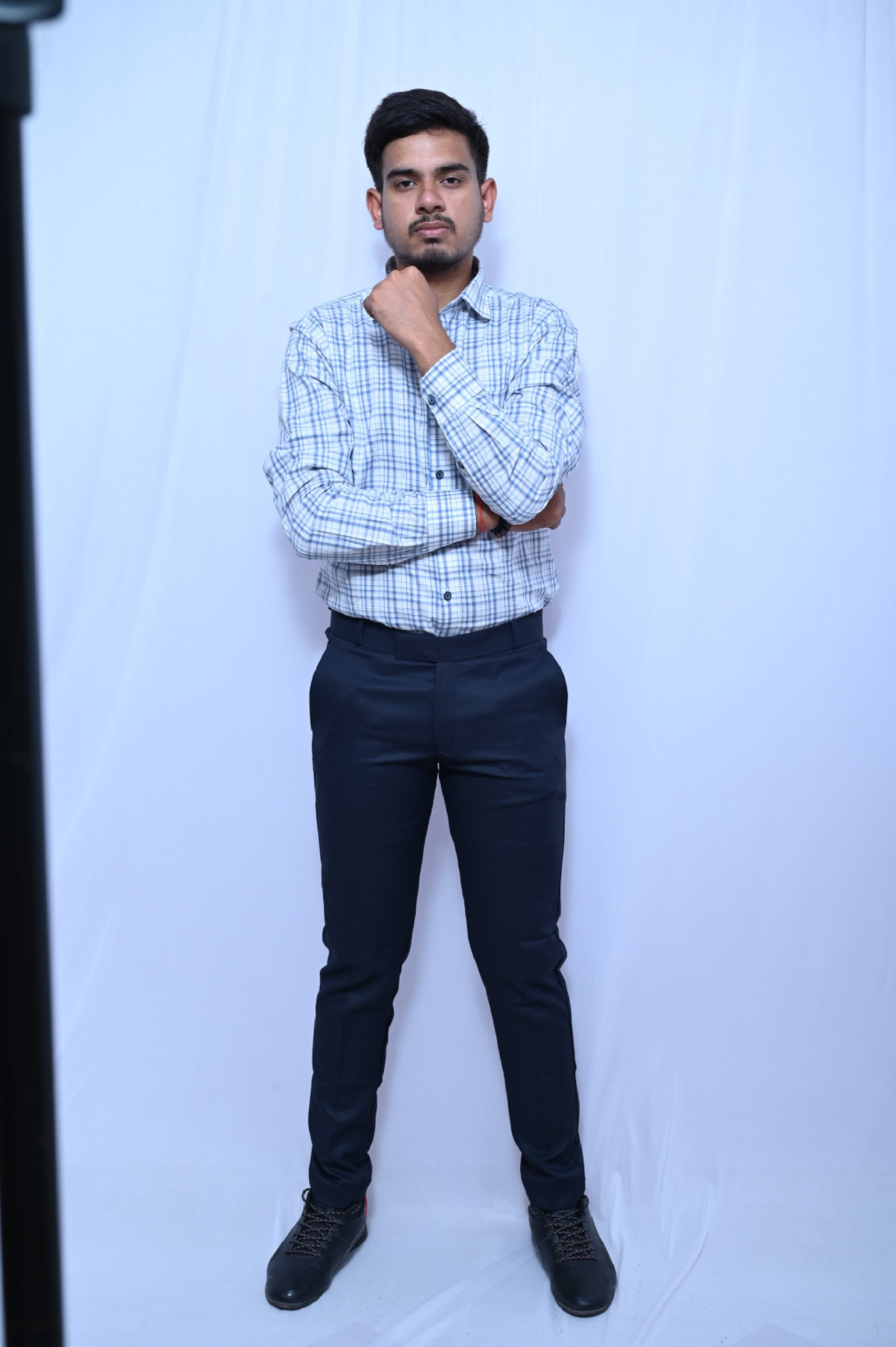 Men’s Smart Casual Check Shirt & Trouser Look