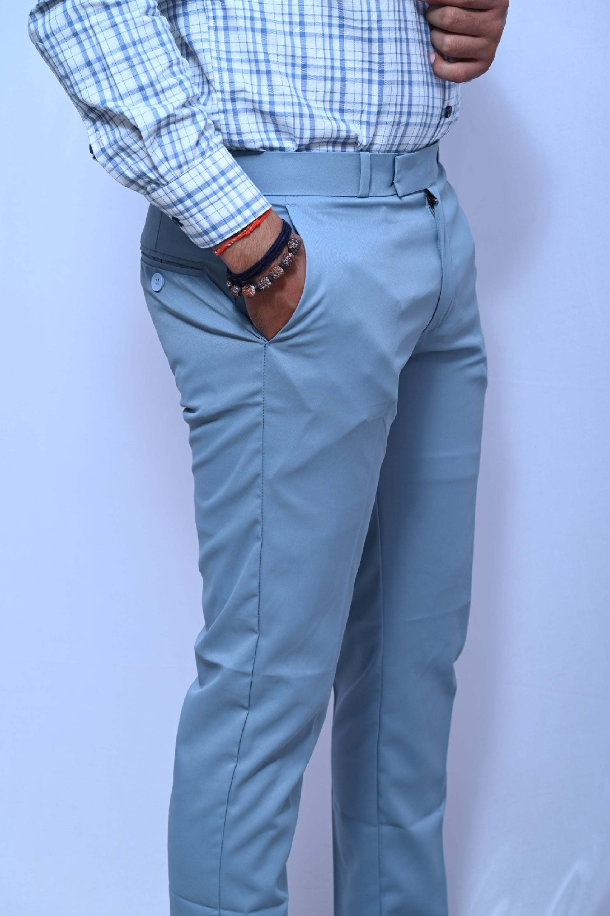 Men’s Smart Casual Check Shirt & Trouser Look