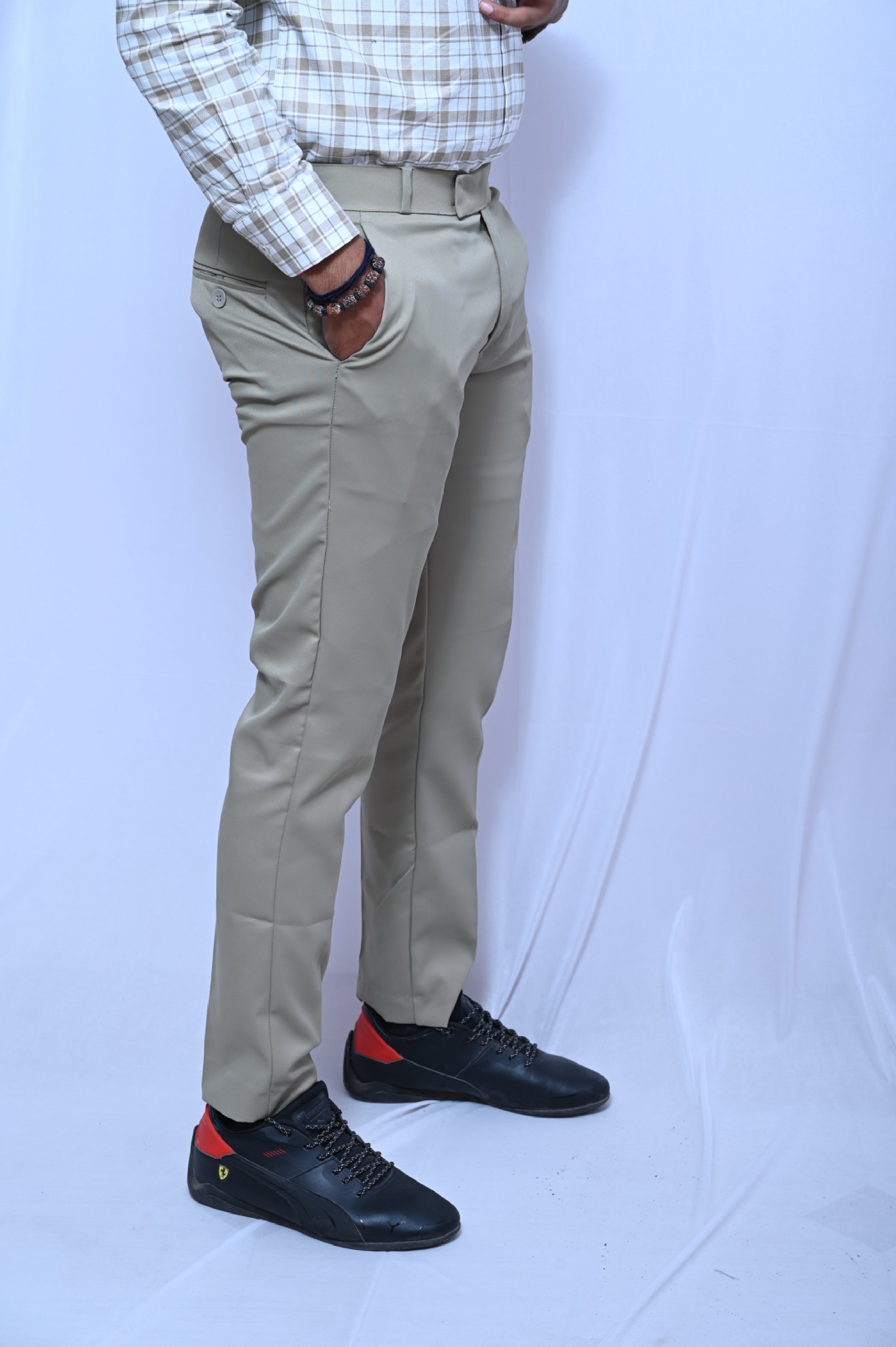 Men’s Smart Casual Check Shirt & Trouser Look