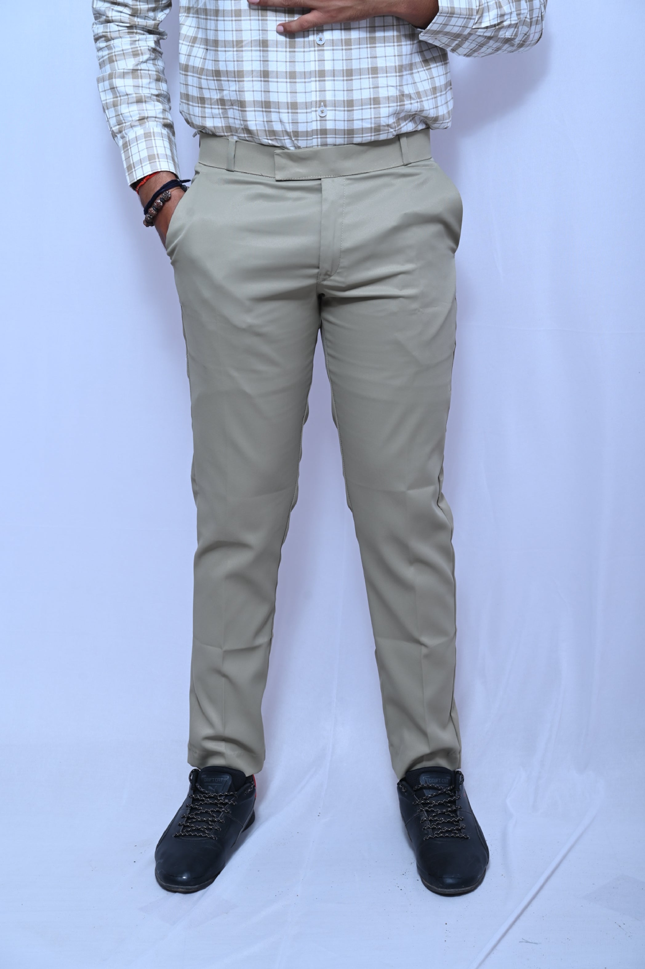 Men’s Smart Casual Check Shirt & Trouser Look
